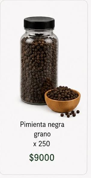 Pimienta negra grano 250gr